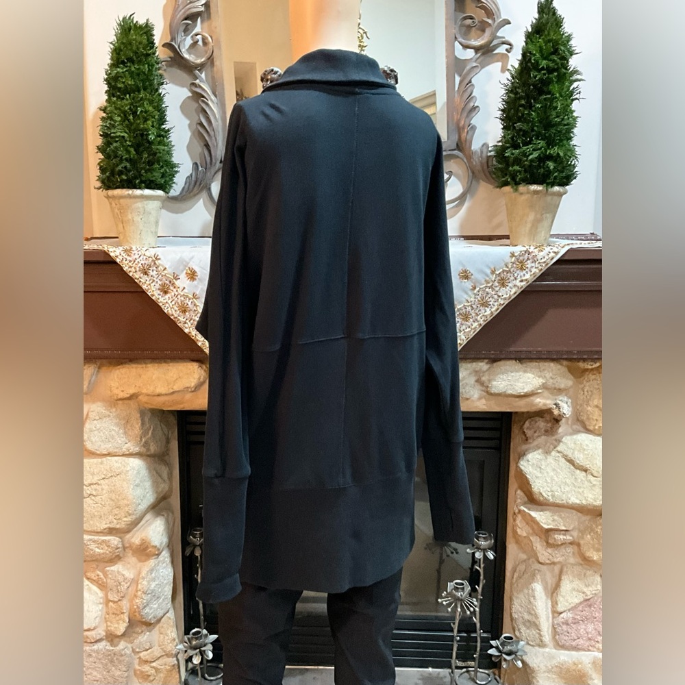 Black Champion cardigan with tie waist - Picture 5 of 8
